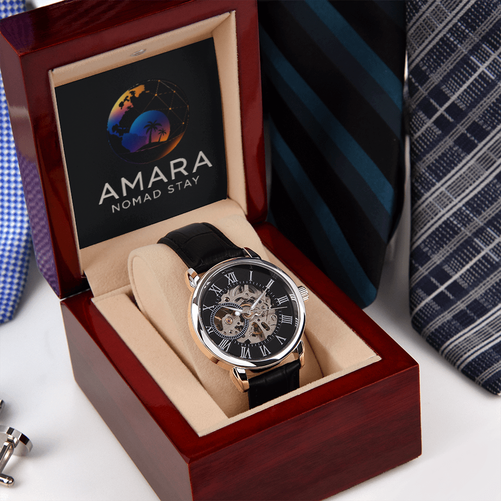 Yumara Collections Noire Skeleton Watch