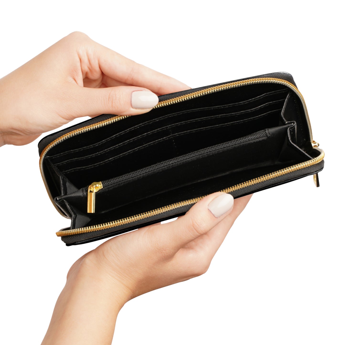 Yumara Collections Travel Wallet Vegan Leather Zipper Card & Cash Organiser