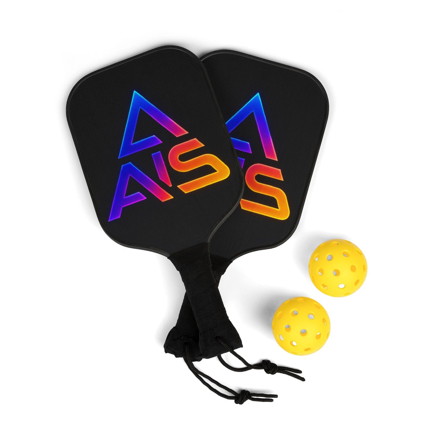 Yumara Collections Neon Gradient Pickleball Kit 2 Paddles + 2 Balls