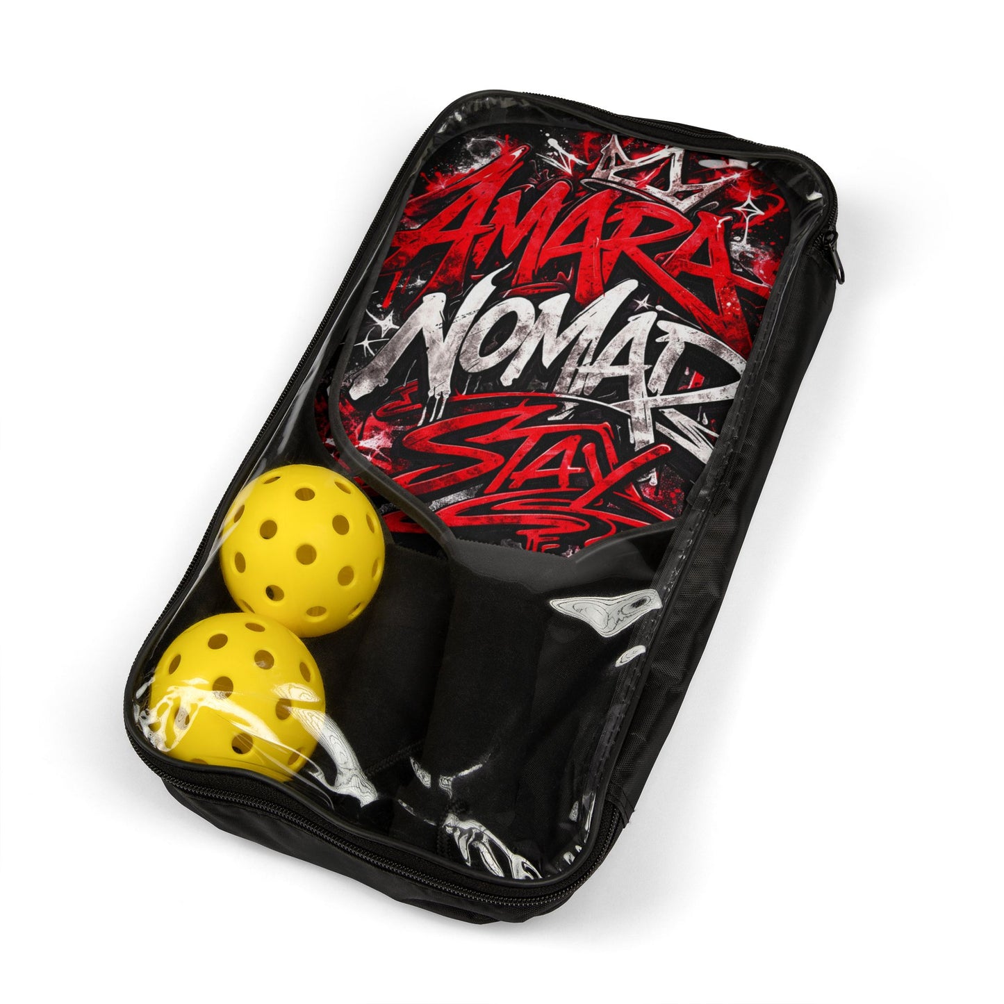 Yumara Collections Graffiti Pickleball Paddle Set with 2 Balls
