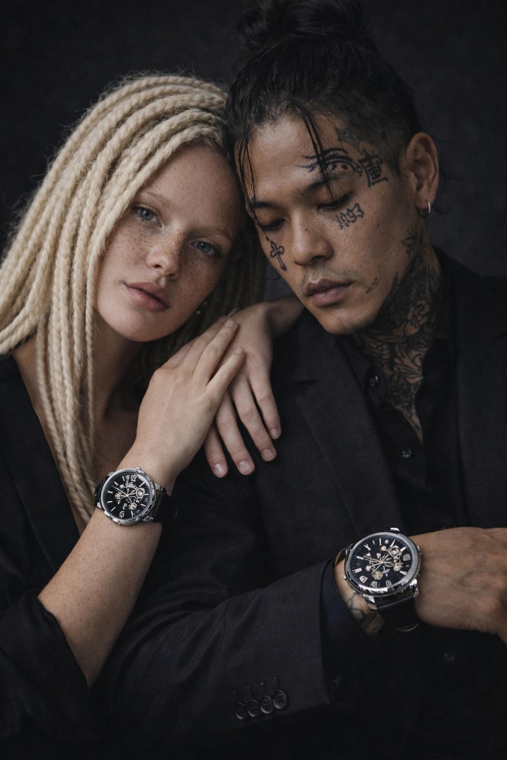 Yumara Collections Noire Skeleton Watch