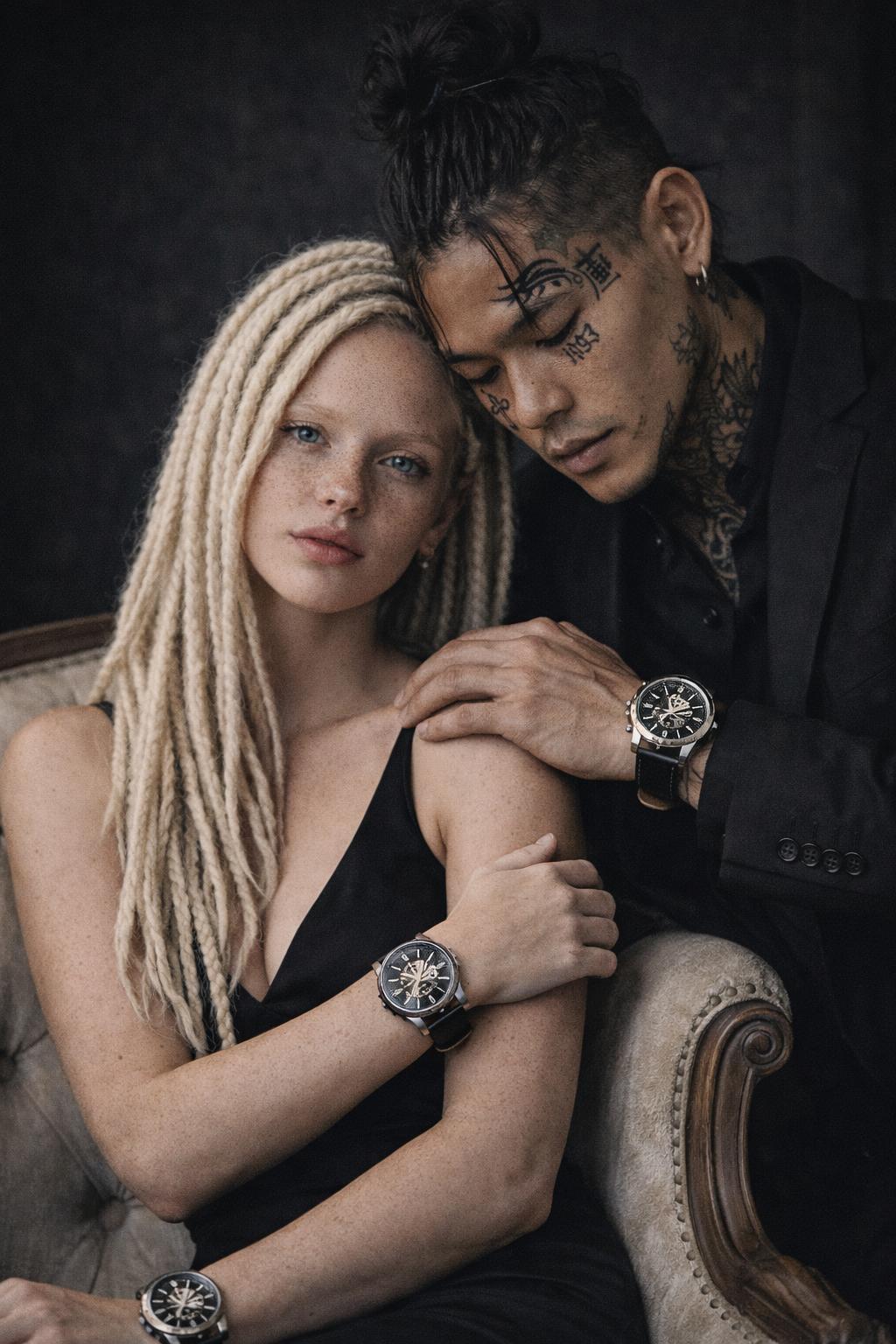 Yumara Collections Noire Skeleton Watch