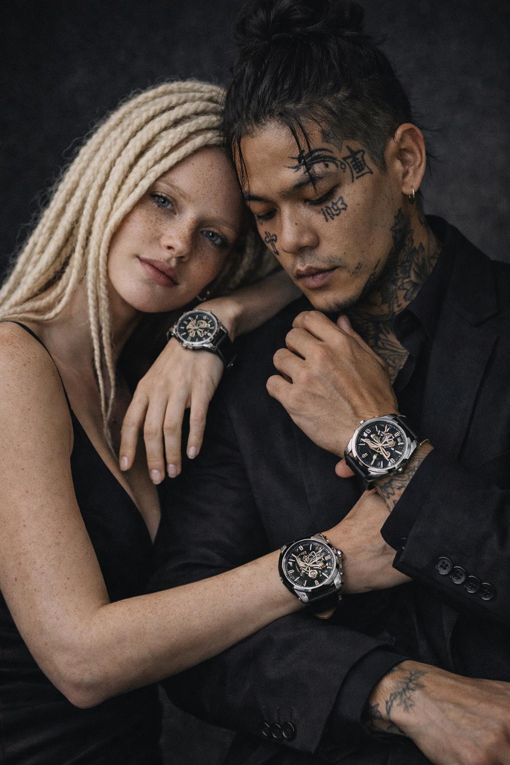 Yumara Collections Noire Skeleton Watch