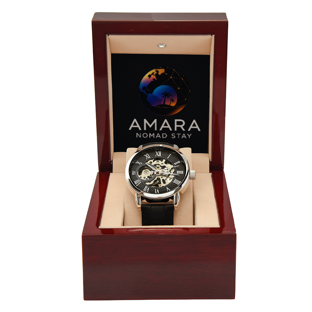 Yumara Collections Noire Skeleton Watch