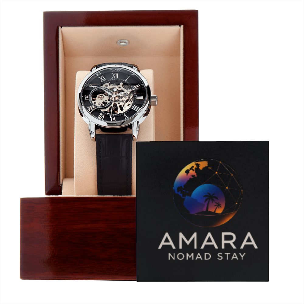 Yumara Collections Noire Skeleton Watch