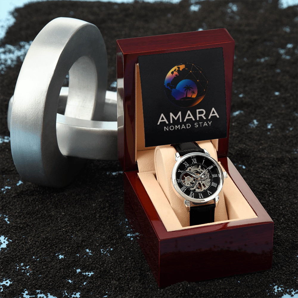 Yumara Collections Noire Skeleton Watch