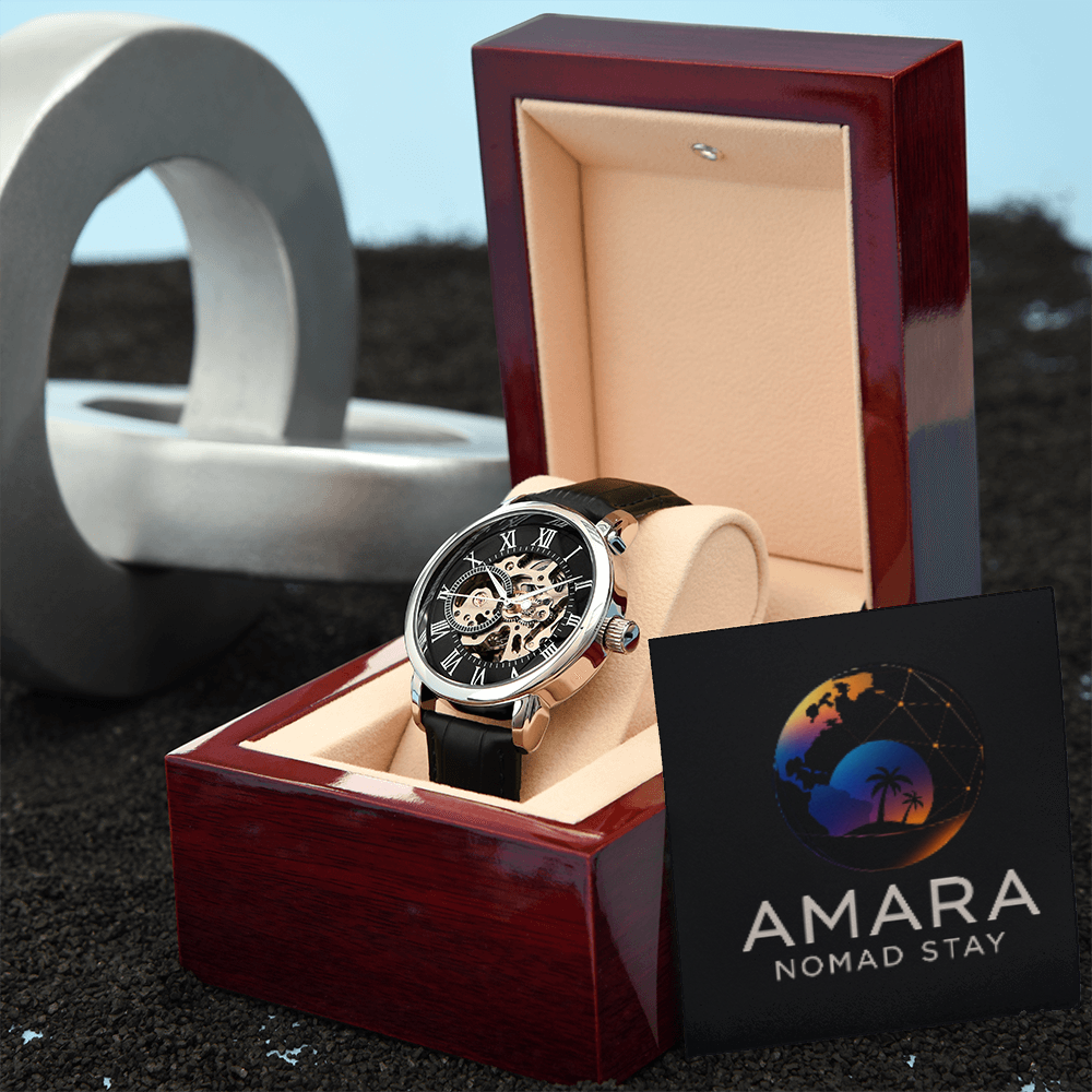 Yumara Collections Noire Skeleton Watch