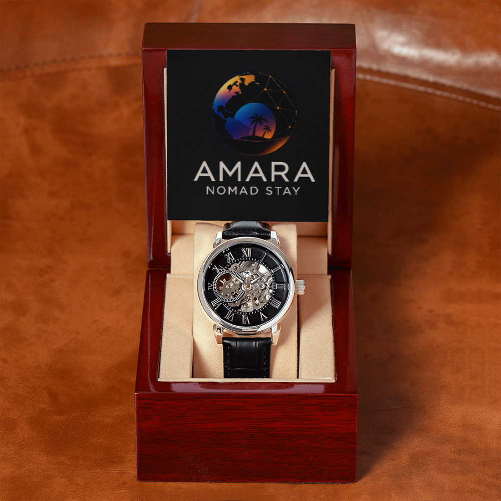 Yumara Collections Noire Skeleton Watch