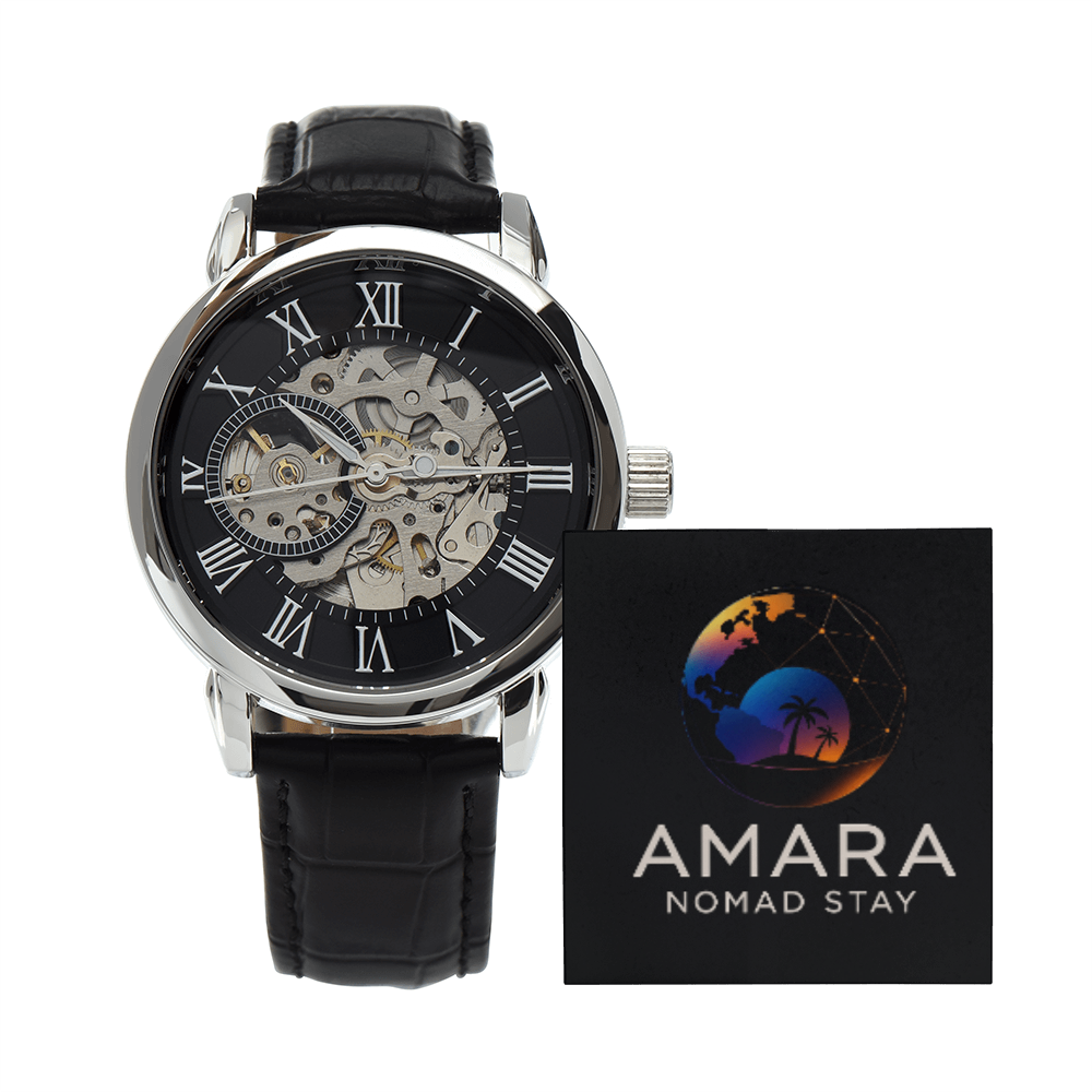 Yumara Collections Noire Skeleton Watch