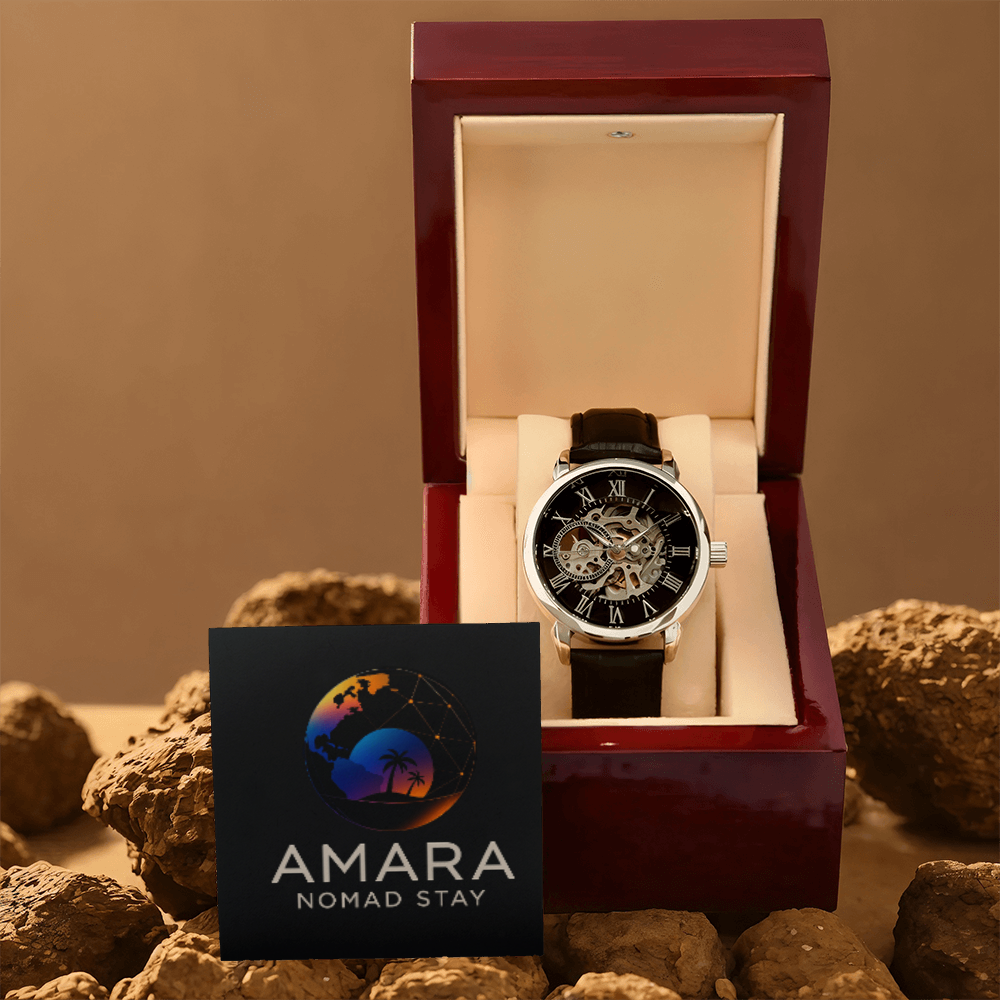Yumara Collections Noire Skeleton Watch