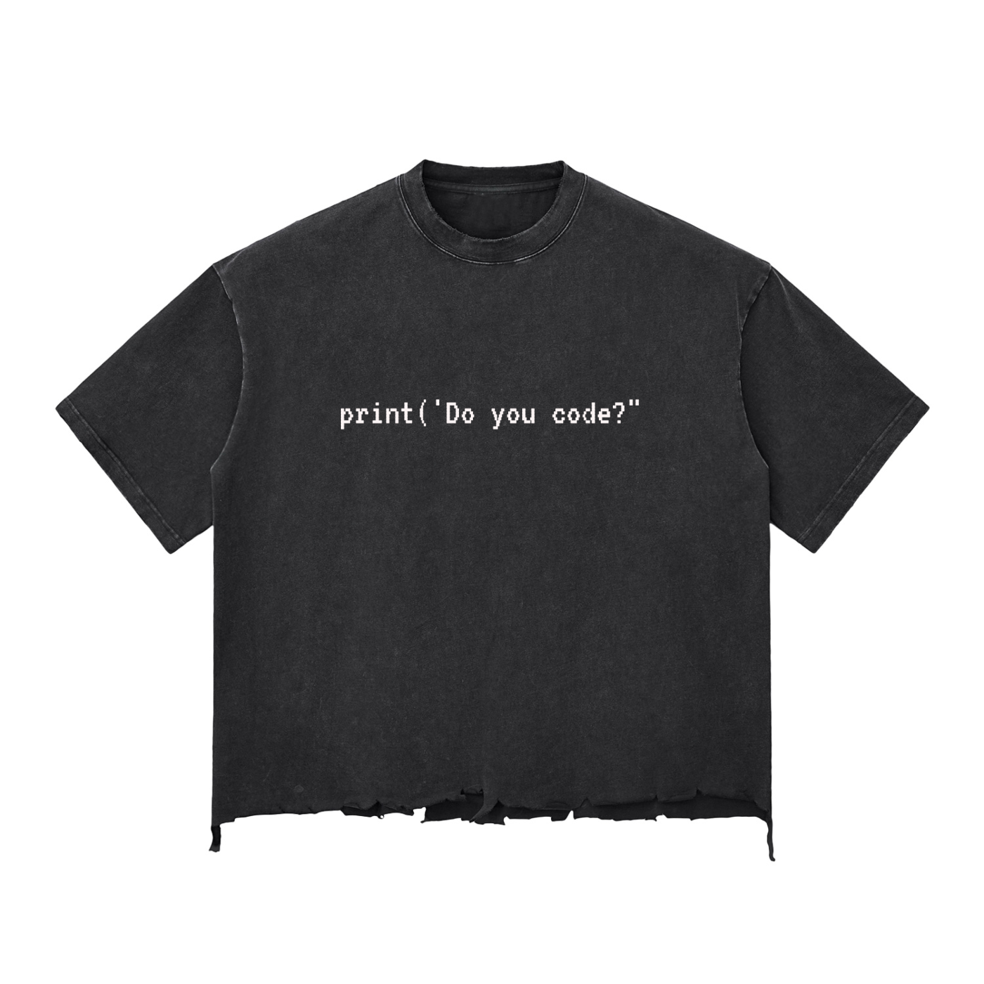 Snow Wash Raw-Hem Boxy T-Shirt Nomad Street Edition