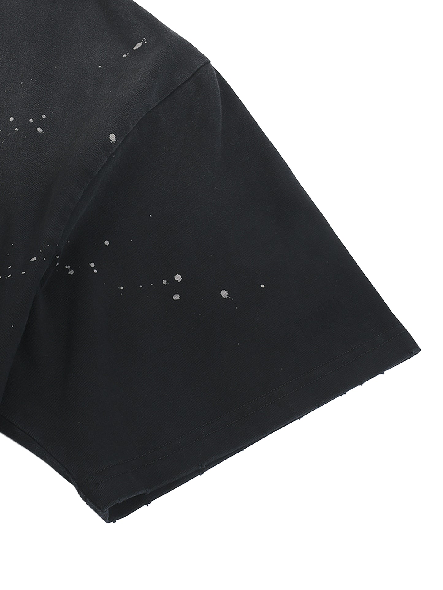 Hand-Frayed Sunfade Paint Splatter T-Shirt Nomad Thionne