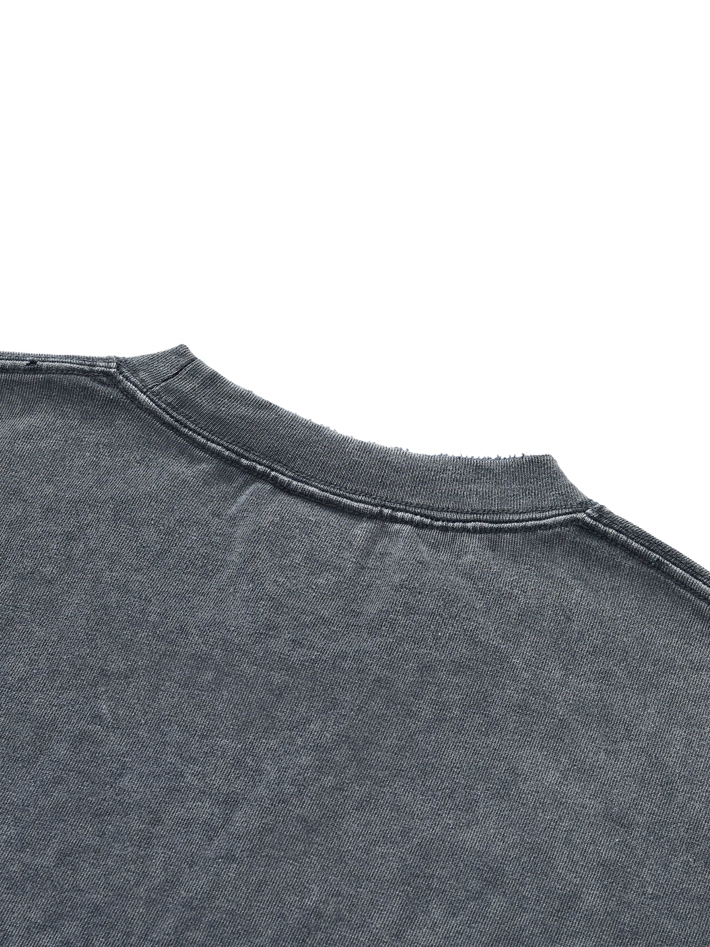 Snow Wash Raw-Hem Boxy T-Shirt Nomad Street Edition