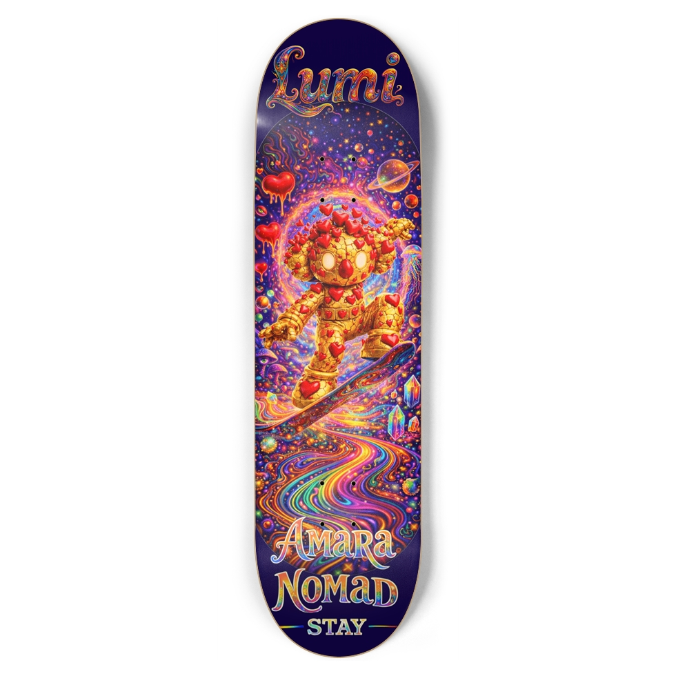 Yumara Collections Lumi Psychedelic Skateboard Deck