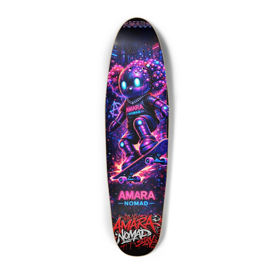 Yumara Collections Neon Punk Cyber Skateboard Deck